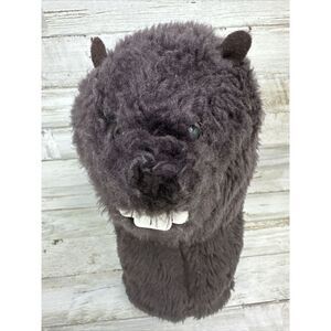 Vintage Nomad Beaver Buck Teeth Golf Head Cover Plush Brown Made in USA